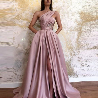 Vestido Largo Elegante con Hombro Descubierto y Abertura Lateral - Image 11
