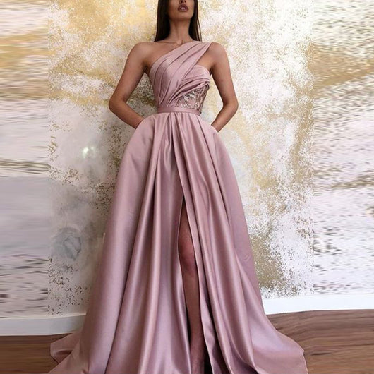 Vestido Largo Elegante con Hombro Descubierto y Abertura Lateral - Image 11