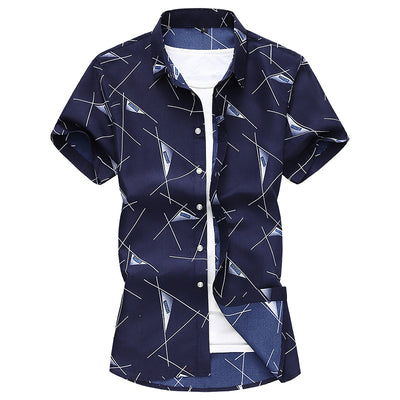 Camisa Casual de Algodón con Estampado Floral para Hombre - Image 11