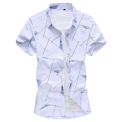 Camisa Casual de Algodón con Estampado Floral para Hombre - Image 15
