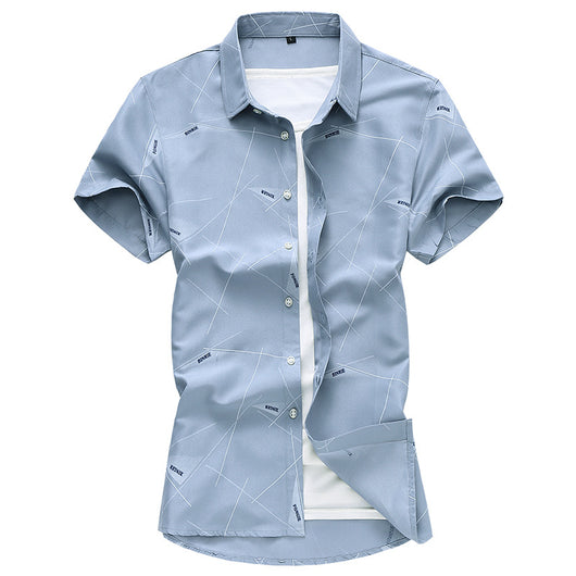 Camisa Casual de Algodón con Estampado Floral para Hombre - Image 14