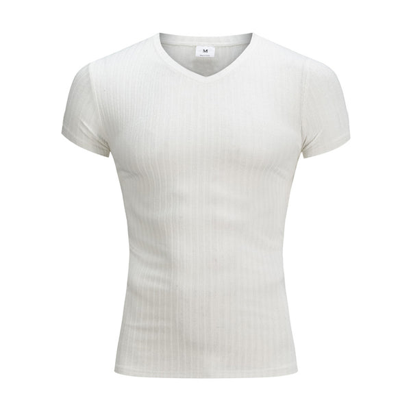 Playera Deportiva Slim Fit con Rayas para Hombre