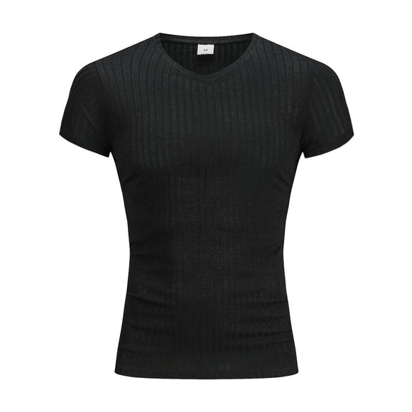 Playera Deportiva Slim Fit con Rayas para Hombre
