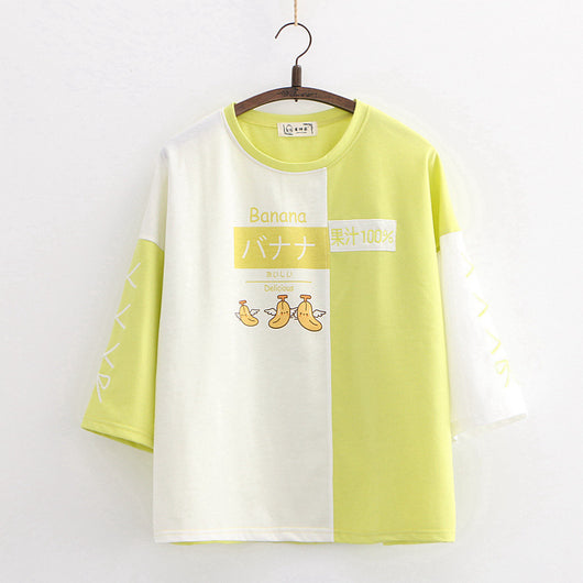 Camiseta Femenina de Algodón con Mangas 3/4 y Bordado Moderno