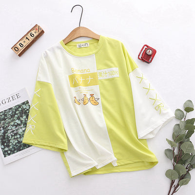 Camiseta Femenina de Algodón con Mangas 3/4 y Bordado Moderno - Image 3