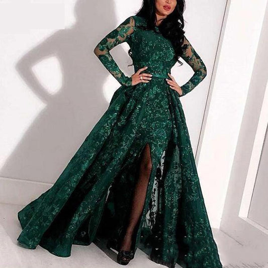 Vestido de Noche Lujo Mujer Estampado Slim para Fiestas