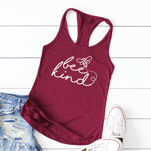 Musculosa Deportiva Mujer Estampado Bee Kind - Image 5