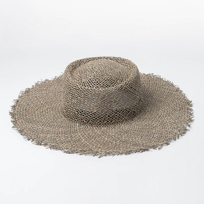 Sombrero de Playa Transpirable Verde en Paja Natural - Image 8