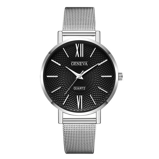 Reloj Minimalista Acero Inoxidable Correa Delgada Esfera Grande Cuarzo - Image 2