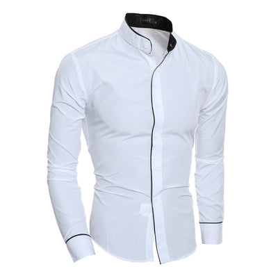 Camisa Casual Hombre Cuello Alto Manga Larga - Image 10