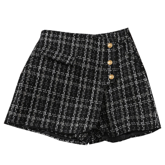 Culottes Irregulares a Cuadros con Botones - Image 7