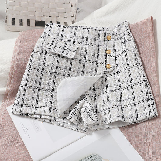 Culottes Irregulares a Cuadros con Botones - Image 10
