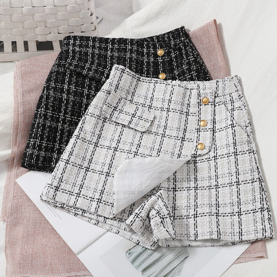Culottes Irregulares a Cuadros con Botones - Image 9