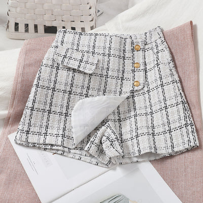 Culottes Irregulares a Cuadros con Botones - Image 4
