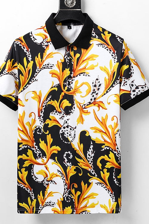 Camisa Polo Manga Corta Hombre con Estampado Digital Verano