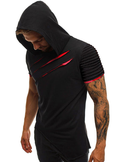 Playera Personalizada de Fitness con Pliegues en Mangas Cortas - Image 9