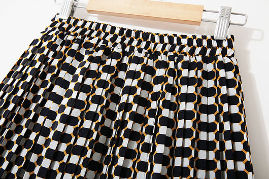 Falda Midi Plisada Estampado Grande Corte A - Image 15