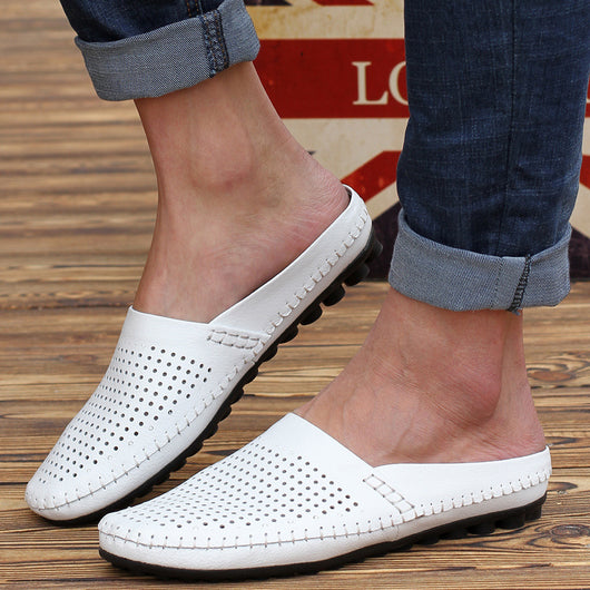 Pantuflas Tipo Baotou Estilo Británico para Hombre - Comodidad de Verano - Image 9