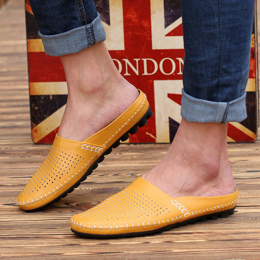 Pantuflas Tipo Baotou Estilo Británico para Hombre - Comodidad de Verano - Image 4