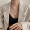 Collar Colgante Vintage Punk Multicapa Dorado para Mujer con Cadena Choker de Retrato