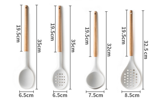 Set de Espátulas de Silicona Blanca Antiadherente para Cocina - Image 8