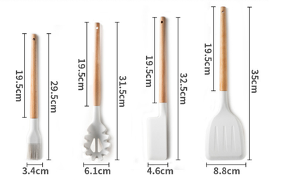 Set de Espátulas de Silicona Blanca Antiadherente para Cocina - Image 7