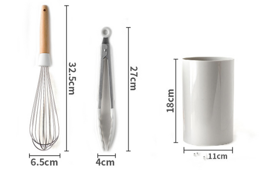 Set de Espátulas de Silicona Blanca Antiadherente para Cocina - Image 9