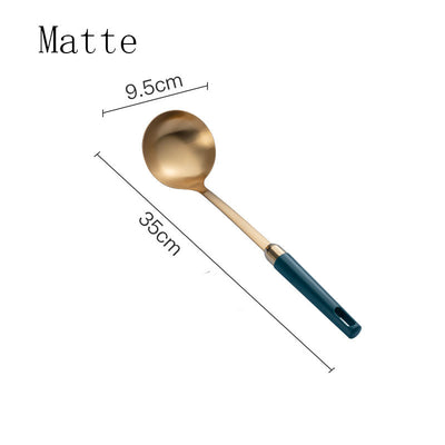 Juego de Utensilios de Cocina Acero Inoxidable Chapado en Oro Esmeralda - Image 15