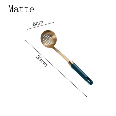 Juego de Utensilios de Cocina Acero Inoxidable Chapado en Oro Esmeralda - Image 24