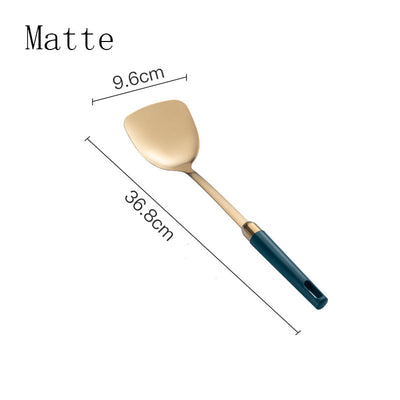 Juego de Utensilios de Cocina Acero Inoxidable Chapado en Oro Esmeralda - Image 3