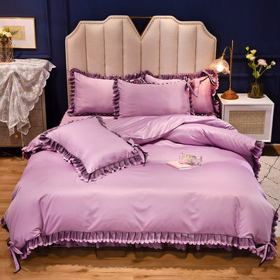 Juego de Cama Sedoso 4 Piezas con Volante Lavado de Verano - Image 12