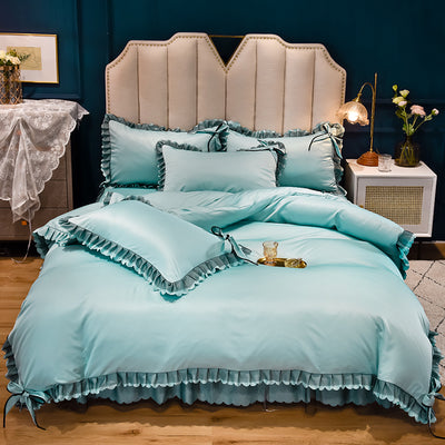 Juego de Cama Sedoso 4 Piezas con Volante Lavado de Verano - Image 19
