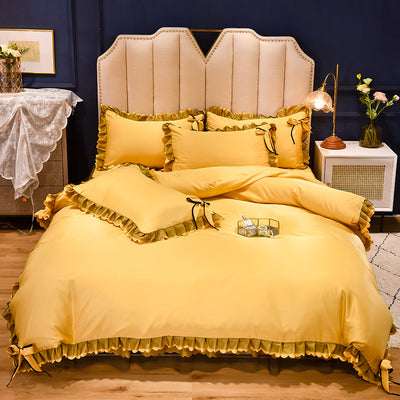 Juego de Cama Sedoso 4 Piezas con Volante Lavado de Verano - Image 4