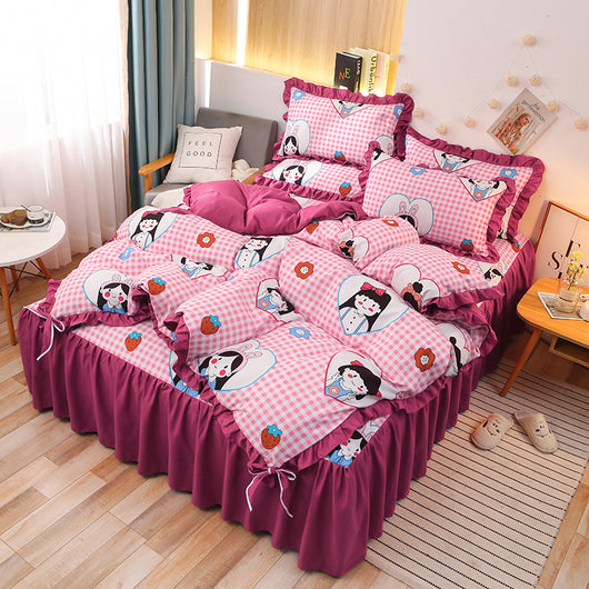 Juego de Sábanas y Funda Nórdica Princesa con Doble Encaje - Image 31