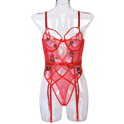 Body Ajustado con Encaje y Malla Combinada - Image 2