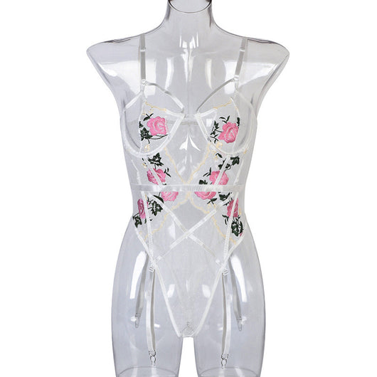 Body Ajustado con Encaje y Malla Combinada - Image 5