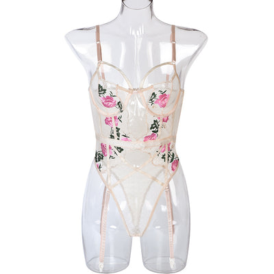 Body Ajustado con Encaje y Malla Combinada - Image 3