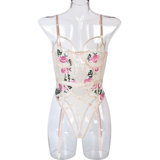 Body Ajustado con Encaje y Malla Combinada - Image 3