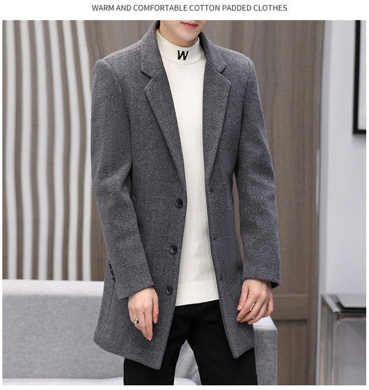 Abrigo Casual de Algodón para Hombre - Otoño Invierno - Image 4