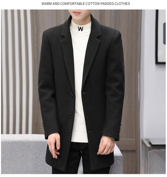 Abrigo Casual de Algodón para Hombre - Otoño Invierno