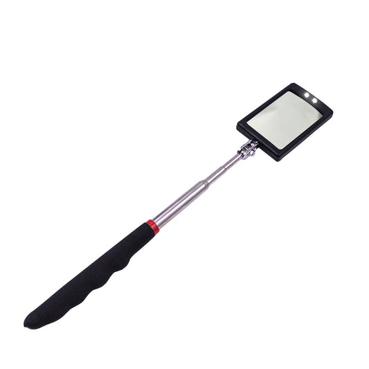 Espejo de Inspección LED Telescópico con Lámpara para Auto - Espejo Plegable Universal