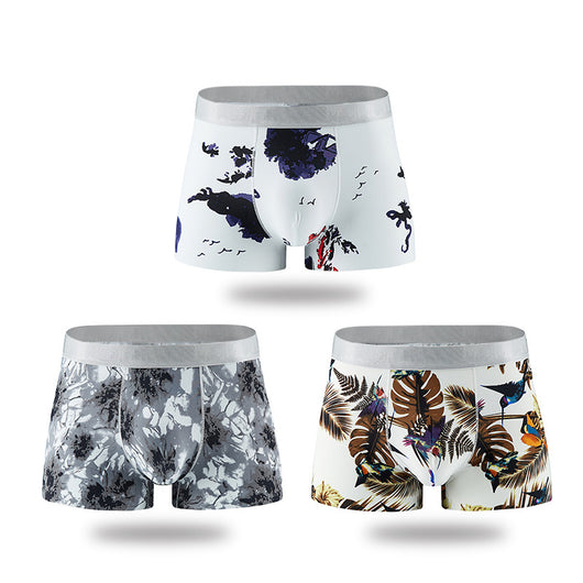 Calzoncillos Tipo Boxer Transpirables de Seda de Hielo con Estampado para Hombre - Image 28