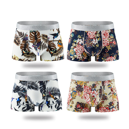 Calzoncillos Tipo Boxer Transpirables de Seda de Hielo con Estampado para Hombre - Image 26