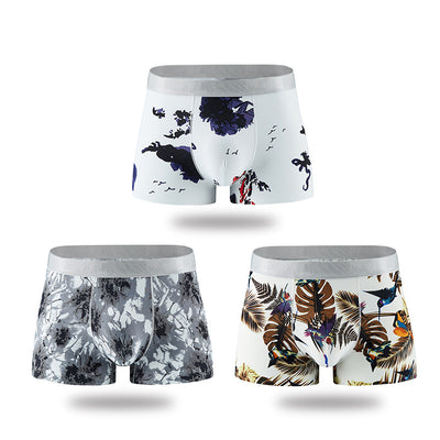 Calzoncillos Tipo Boxer Transpirables de Seda de Hielo con Estampado para Hombre - Image 3