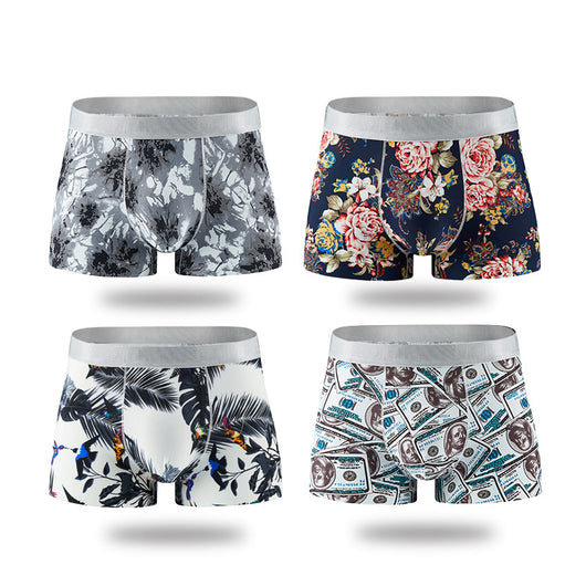 Calzoncillos Tipo Boxer Transpirables de Seda de Hielo con Estampado para Hombre - Image 5