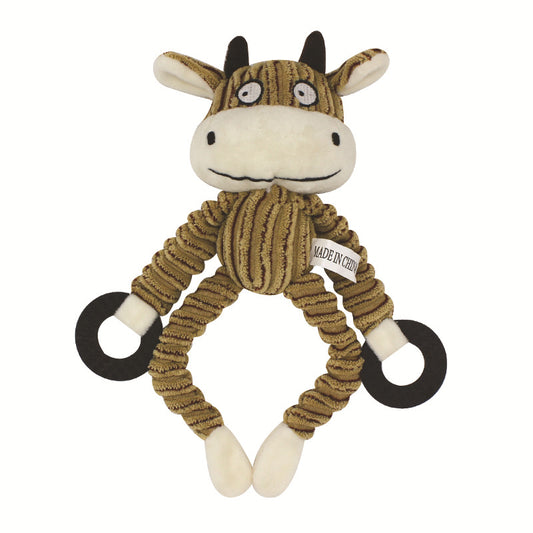 Juguete Interactivo de Peluche con Sonido y Anillo de Goma Tricolor - Image 2