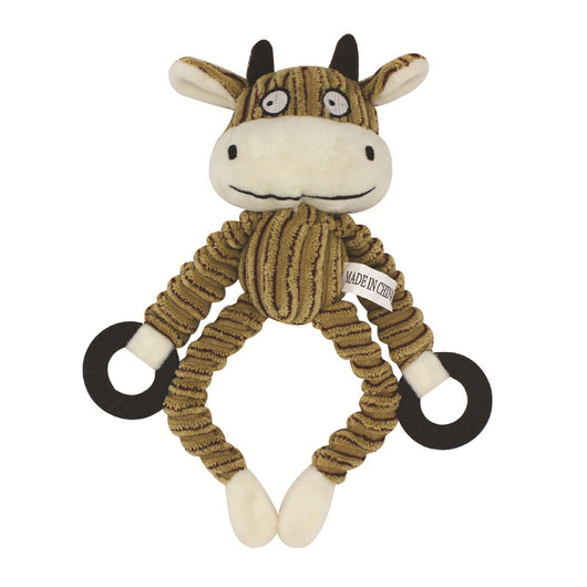 Juguete Interactivo de Peluche con Sonido y Anillo de Goma Tricolor - Image 2