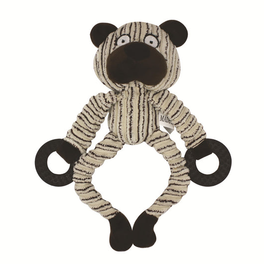 Juguete Interactivo de Peluche con Sonido y Anillo de Goma Tricolor