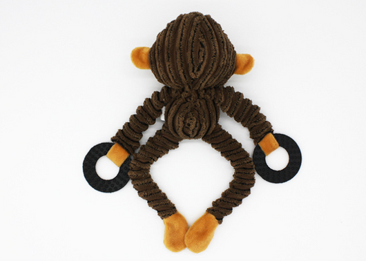 Juguete Interactivo de Peluche con Sonido y Anillo de Goma Tricolor - Image 6