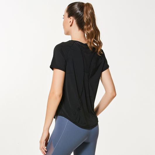 Blusa Yoga Tallas Grandes Manga Corta Ligera para Verano - Image 9